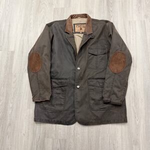 Madison Creek Jacket Men's Extra Large Brown Field Hunting Elbow Patches Waxed